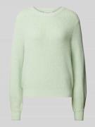 Oversized gebreide pullover van viscosemix met ronde hals