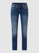 Straight fit low waist jeans met stretch, model 'Venus'