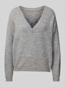 Regular fit gebreide pullover met kant, model 'MANIFESTA'