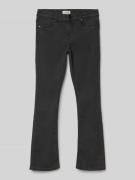 Skinny fit jeans met uitlopende pijpen, model 'MILA-IRIS'