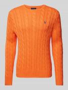 Gebreide pullover met ribboorden, model 'DRIVER'