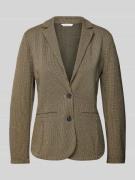 Getailleerde blazer van jacquard met 2-knoopssluiting