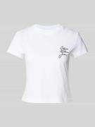 T-shirt met labelprint