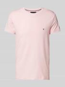 Slim fit T-shirt met ronde hals