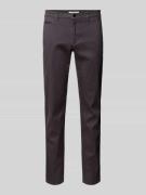 Slim fit chino met Franse steekzakken, model 'Fabio'