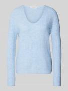 Gebreide pullover met V-hals