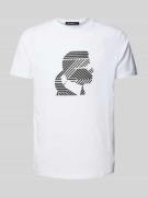 T-shirt met labelprint