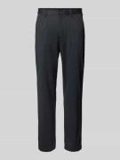 Slim fit stoffen broek met riemlussen