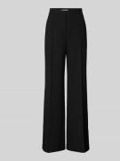 Wide leg stoffen broek met structuurmotief, model 'AGATHA'