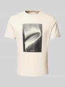 T-shirt met labelprint