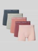 Boxershort met elastische band met label in een set van 5 stuks