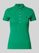 Poloshirt van puur katoen met labelstitching, model 'JULIE'