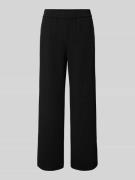 Straight fit stoffen broek met elastische band