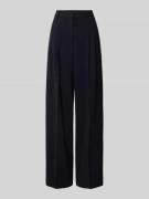 Wide leg stoffen broek met bandplooien, model 'ANNY'