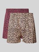 Boxershort met elastische band in een set van 2 stuks