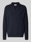 Gebreide pullover met ribboorden, model 'RUSTINO'