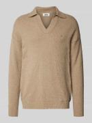 Gebreide pullover met ribboorden, model 'RUSTINO'