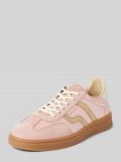 Sneakers van leermix met labeldetail, model 'CUZIMA'