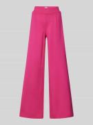 Wide leg stoffen broek met bandplooien, model 'KATE'