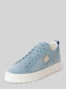 Sneakers van leer met labeldetail