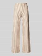 Wide leg stoffen broek met elastische band, model 'KIMBERLY'