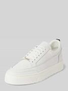 Sneakers van leer met labeldetail, model 'FLINT'