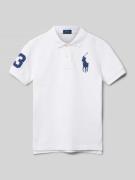 Slim fit poloshirt met logostitching