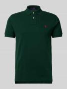 Slim fit poloshirt met labelstitching