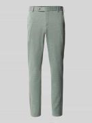 Slim fit pantalon met riemlussen