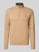 Sweatshirt met korte ritssluiting