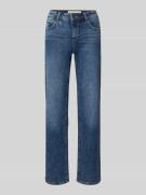 Straight fit jeans van katoen