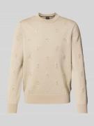 Gebreide pullover met ronde hals, model 'Bahelo'