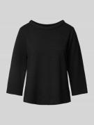 Regular fit sweatshirt met 3/4-mouwen en structuurmotief