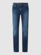 Straight fit jeans met merkdetail