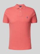 Custom slim fit poloshirt van puur katoen