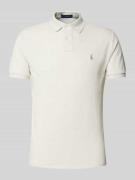 Custom slim fit poloshirt van puur katoen