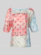 Blouseshirt van viscose met paisleymotief