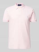 Custom slim fit poloshirt van puur katoen