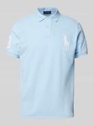 Regular fit poloshirt met labelstitching