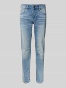 Regular fit jeans met riemlussen, model 'Nightflight'