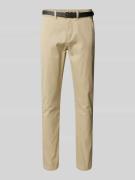 Clasic stretch fit chino met riem