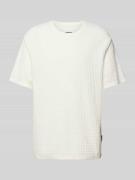 T-shirt met ribboorden, model 'GRAANMOSO'