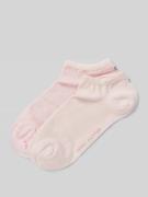 Sneakersokken met labelprint in een set van 2 paar