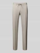 Slim fit pantalon met persplooien, model 'SPARTAFLEX'