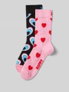 Sokken met labelopschrift in een set van 2 paar, model 'Valentine’s Gi...
