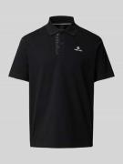 Poloshirt met labelprint, model 'Ramon'