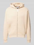 Essentials hoodie met ritssluiting en logo