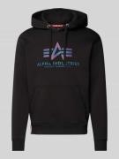 Hoodie met labelprint