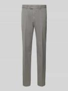 Slim fit broek met persplooien, model 'Teaker'