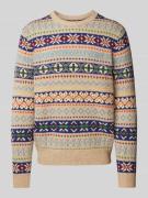 Wollen pullover met ronde hals, model 'FAIRISLE'